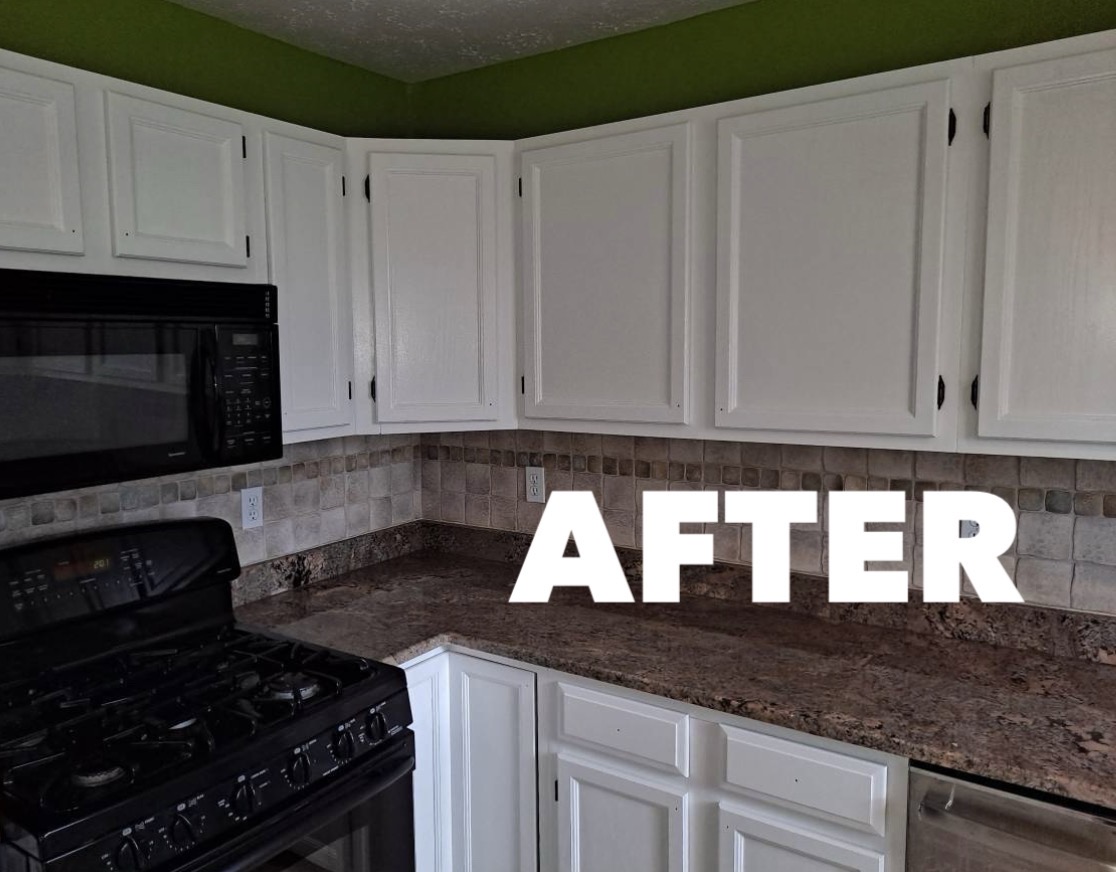 After - Kitchen Cabinet Repaint